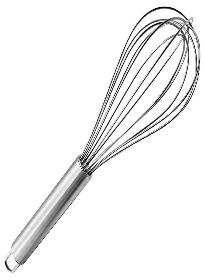Brunchy Hand Blender Wire Whisk, Stainless Steel Balloon Egg Beater, Prime Whisker for Kitchen, Whisker for Cake Mixing, Whizzy Whisk with Pipe Handle for Blending, Beating, Stirring (Large) - Image 1